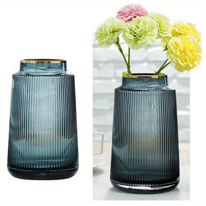 Vase en verre vintage à facettes – Design géométrique élégant, disponible en 3 tailles