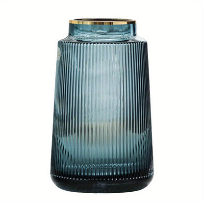 Vase en verre vintage à facettes – Design géométrique élégant, disponible en 3 tailles