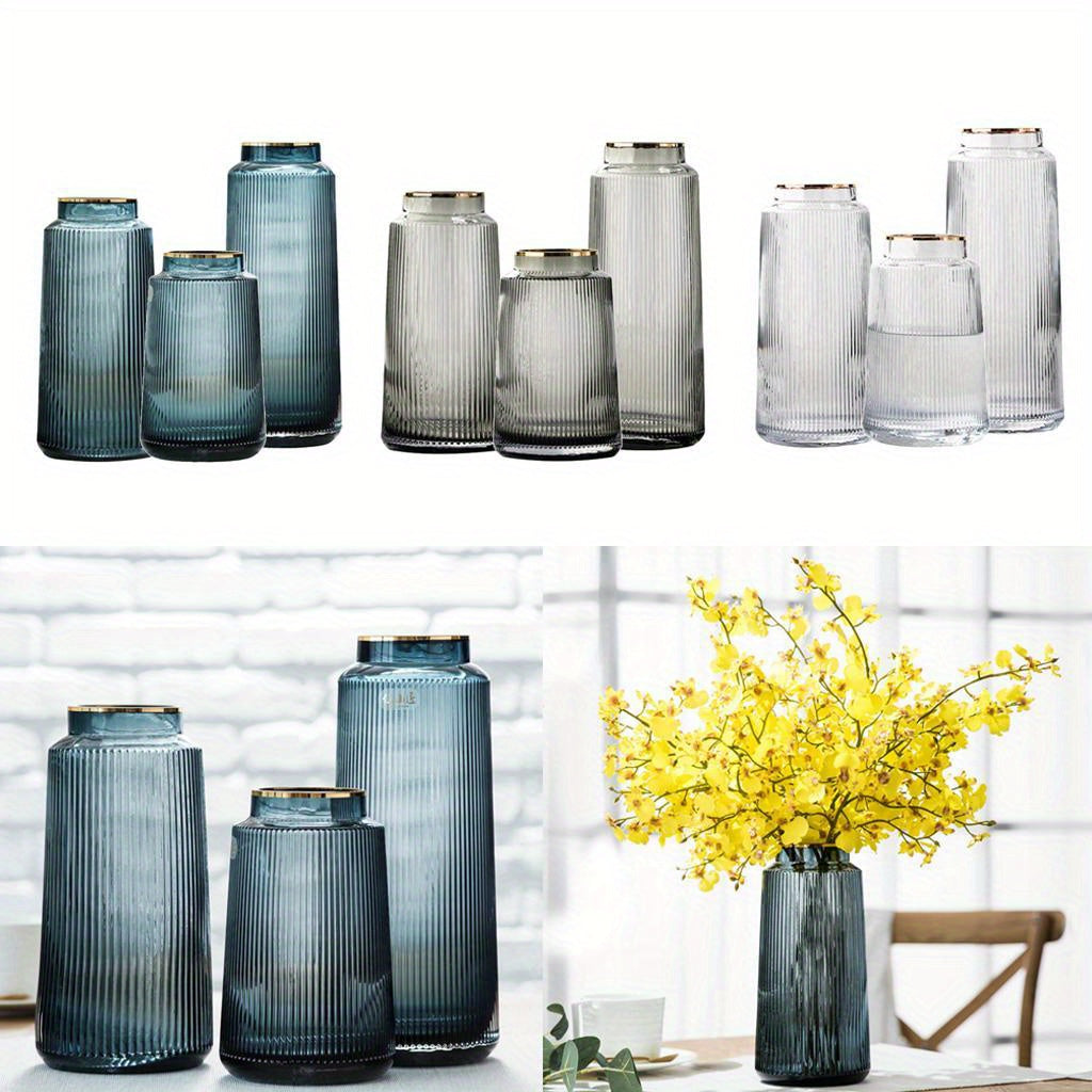 Vase en verre vintage à facettes – Design géométrique élégant, disponible en 3 tailles