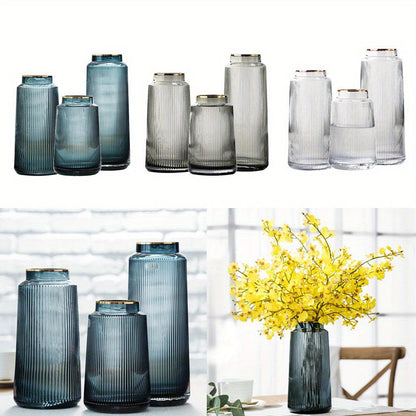 Vase en verre vintage à facettes – Design géométrique élégant, disponible en 3 tailles