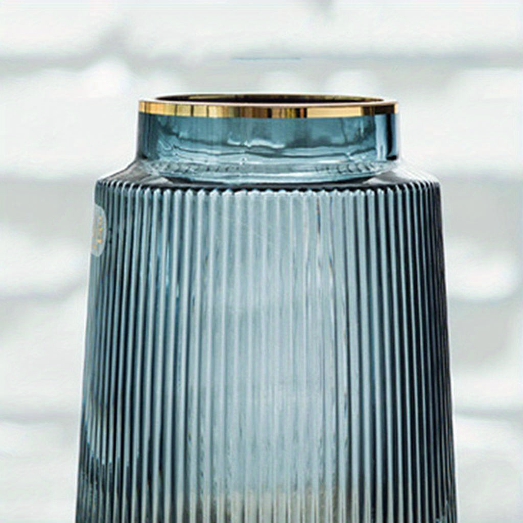 Vase en verre vintage à facettes – Design géométrique élégant, disponible en 3 tailles