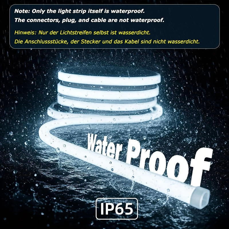 Ruban LED COB 220V étanche – Lumière blanche chaude ou froide, jusqu’à 50 m, pour intérieur et extérieur