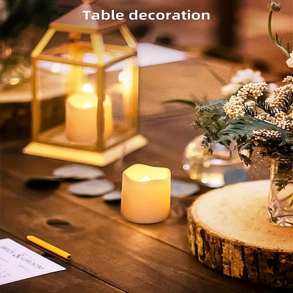 Lot de 48 petite bougies sans flamme à lumière chaude, décoration Noël