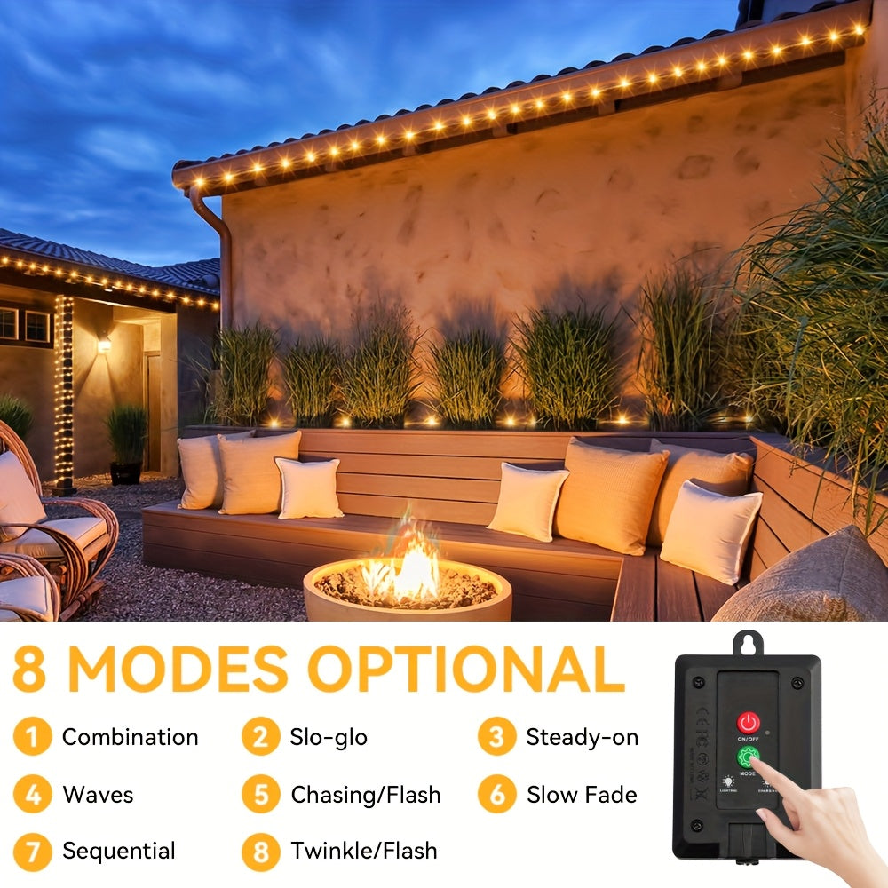 Lot de 2 cordes guirlandes lumineuses solaires extérieures – LED 10 m étanches