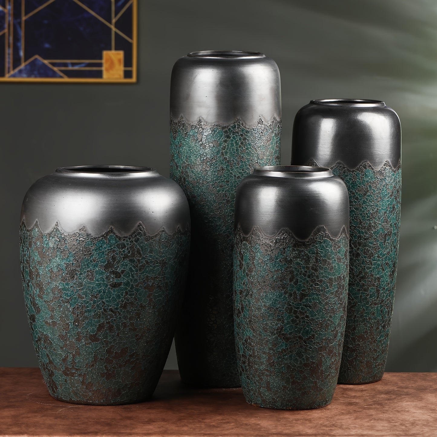 Grand vase décoratif sur pied – Résistant aux intempéries, pour jardin, terrasse ou intérieur