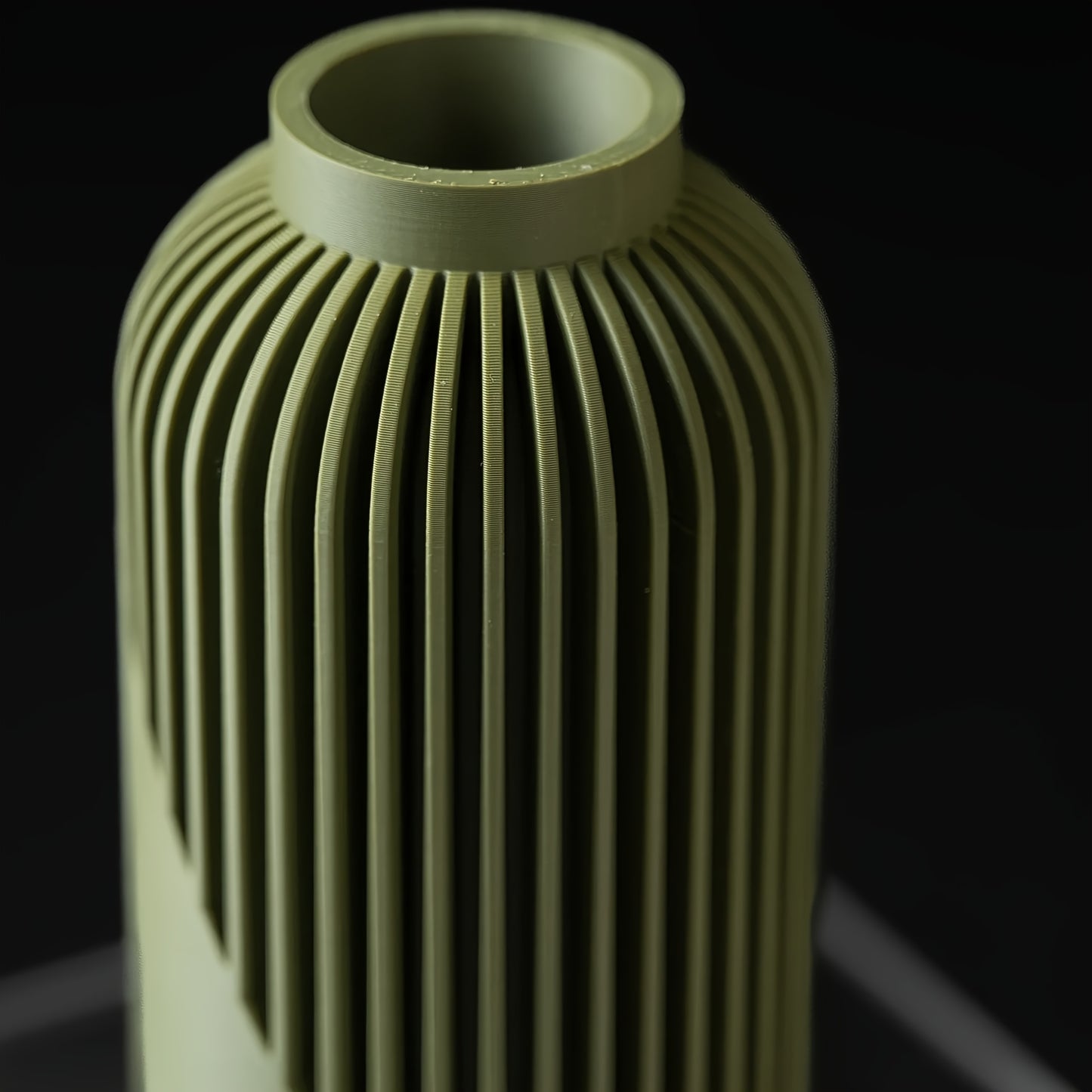Vase bohème moderne à rayures – Design cylindrique brun et beige, texture 3D, léger et durable