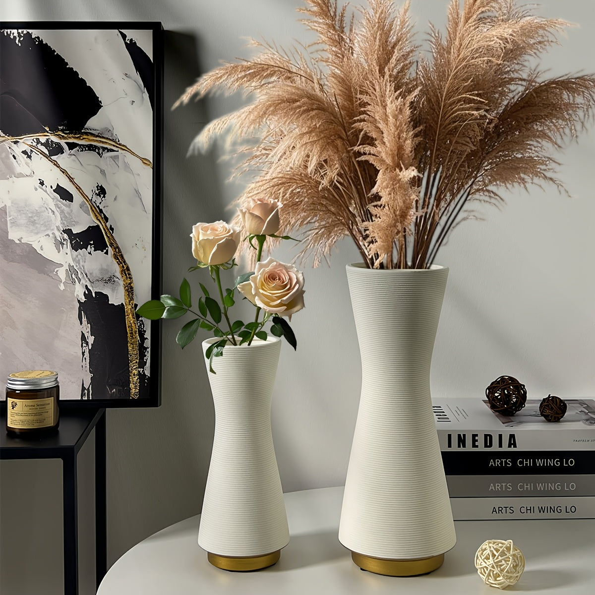 Vase en céramique texturé – Design minimaliste et élégant pour la décoration de la maison