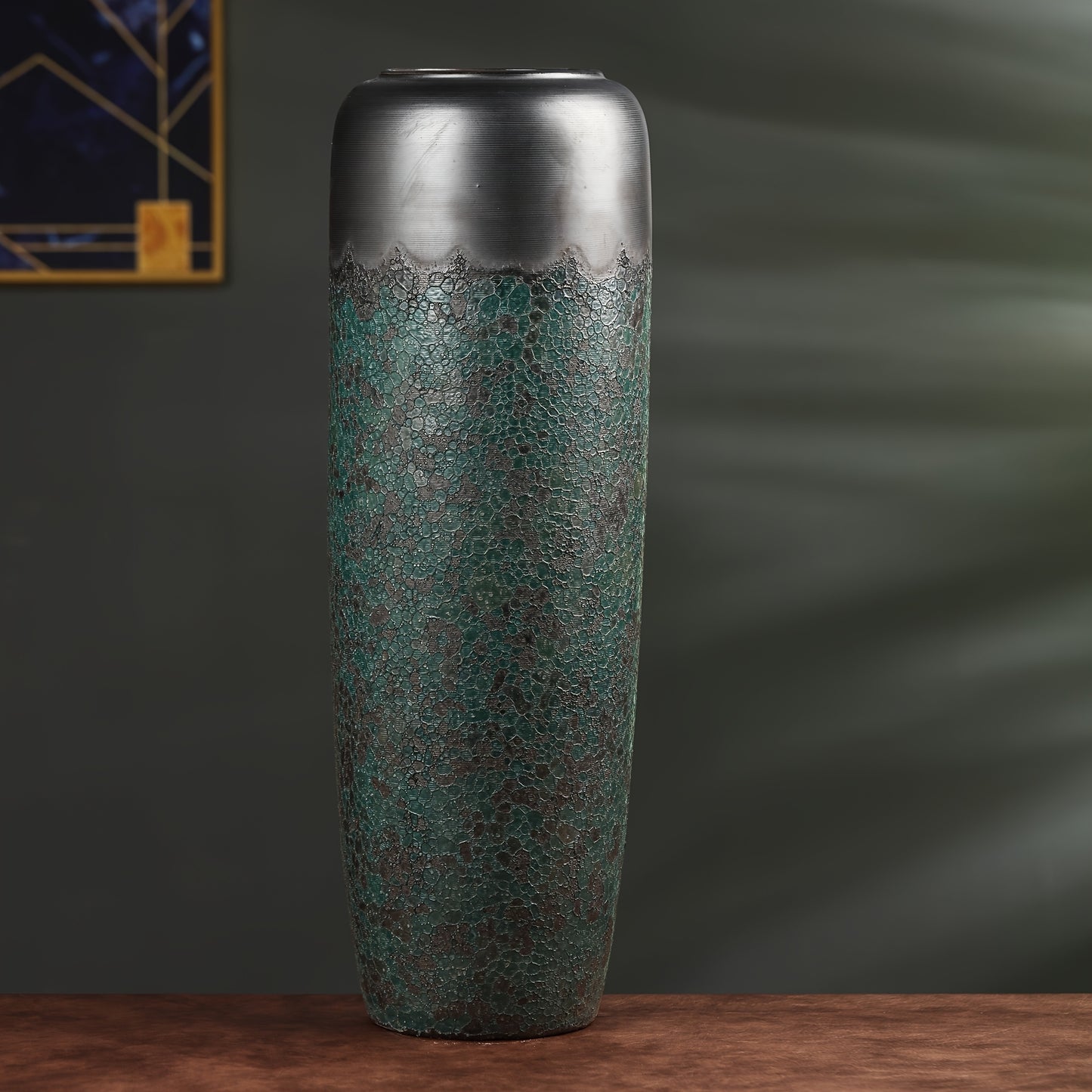 Grand vase décoratif sur pied – Résistant aux intempéries, pour jardin, terrasse ou intérieur