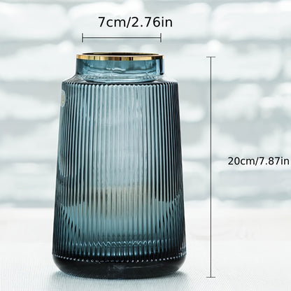 Vase en verre vintage à facettes – Design géométrique élégant, disponible en 3 tailles