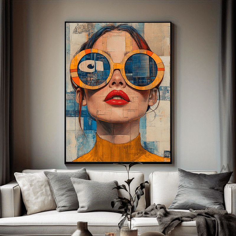 Tableau mural femme moderne – style pop art contemporain