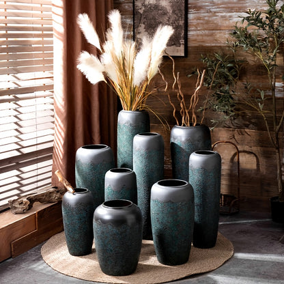Grand vase décoratif sur pied – Résistant aux intempéries, pour jardin, terrasse ou intérieur