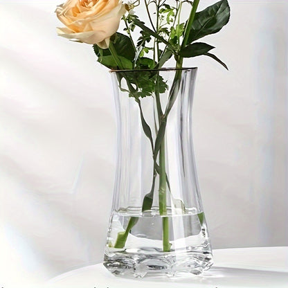 Elegant Minimalist Glass Vase - Transparent, Fresh Flower-Friendly Design for Chic Nordic Living Room Decor