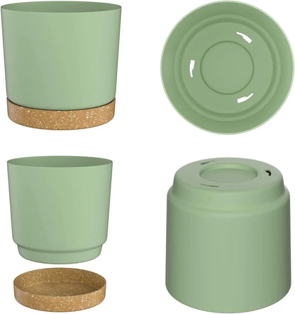 Grands pots légers pour plantes – Design moderne avec soucoupe et drainage, intérieur & extérieur