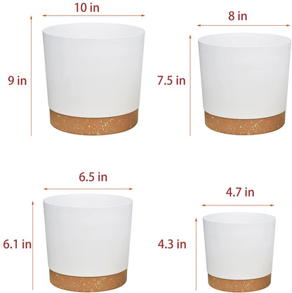 Grands pots légers pour plantes – Design moderne avec soucoupe et drainage, intérieur & extérieur