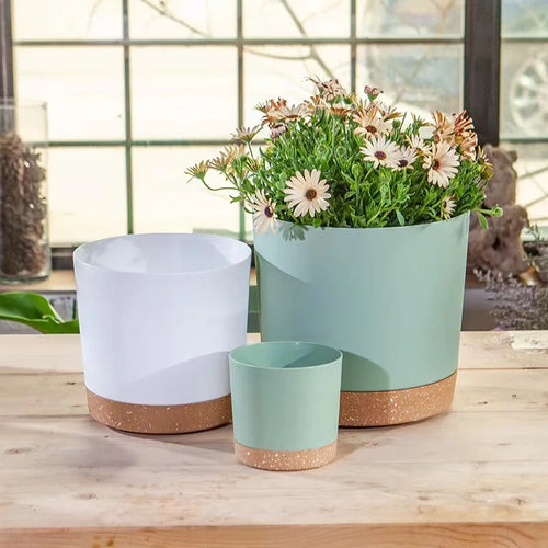 Grands pots légers pour plantes – Design moderne avec soucoupe et drainage, intérieur & extérieur