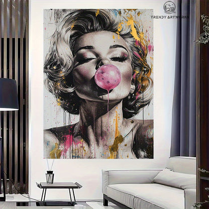 Tableau mural Marilyn Monroe rétro – Toile sans cadre, style pop art