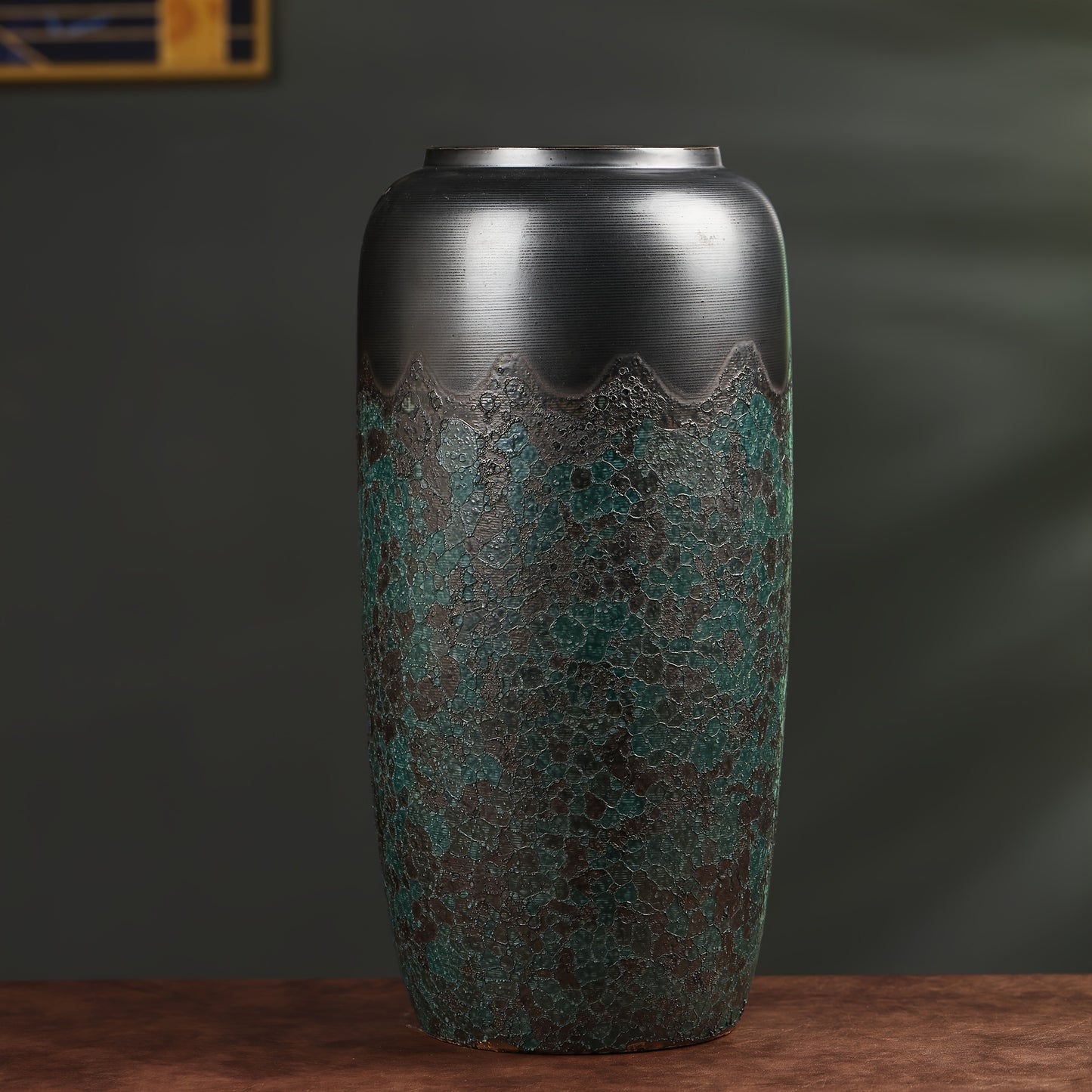 Grand vase décoratif sur pied – Résistant aux intempéries, pour jardin, terrasse ou intérieur