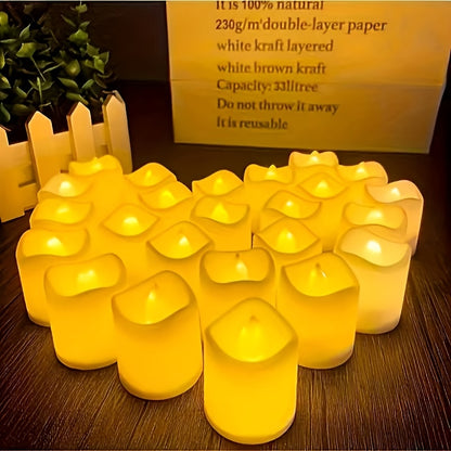 Lot de 48 petite bougies sans flamme à lumière chaude, décoration Noël