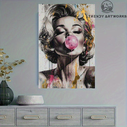 Tableau mural Marilyn Monroe rétro – Toile sans cadre, style pop art