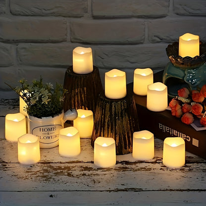 Lot de 48 petite bougies sans flamme à lumière chaude, décoration Noël