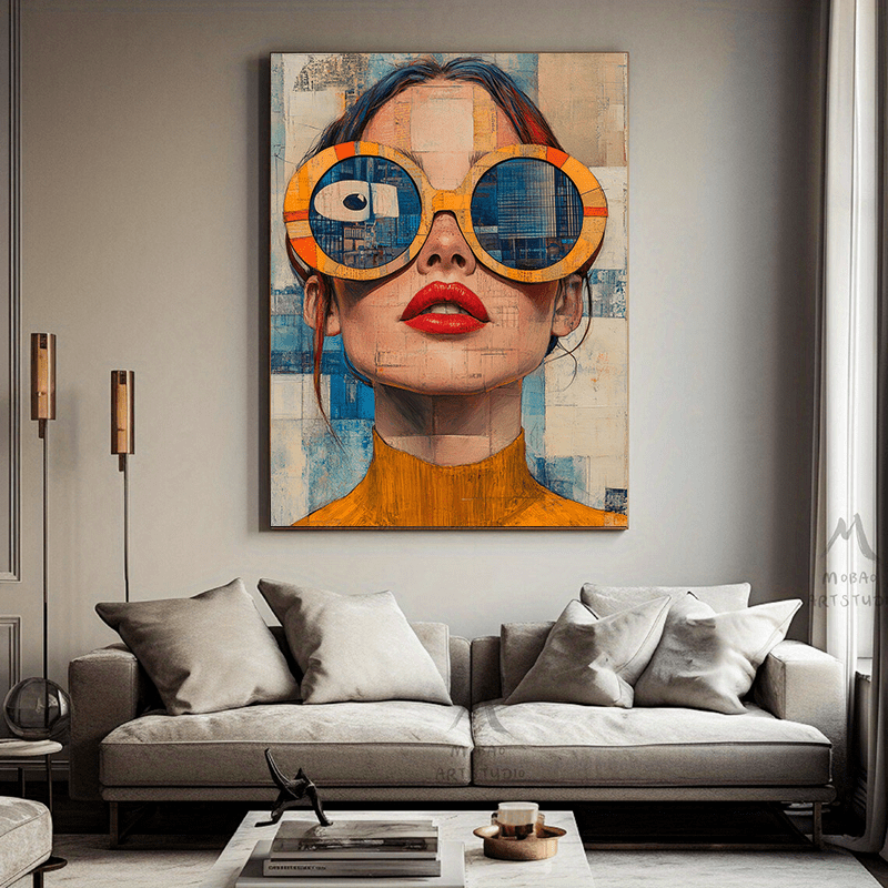 Tableau mural femme moderne – style pop art contemporain