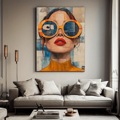 Tableau mural femme moderne – style pop art contemporain